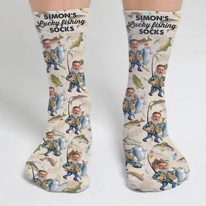 Lucky Fishing Socks - Personalized Fishing Socks