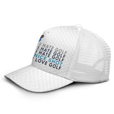 I Love Golf - Personalized Golf Trucker Hat (White Mesh)