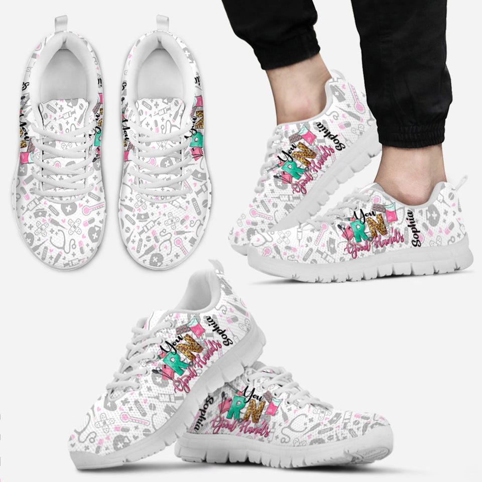 You RN Good Hands - Personalized Nurse Sneakers