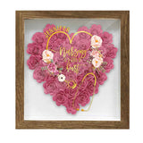 Nursing Is A Work Of Heart - Personalized Nurse Flower Shadow Box