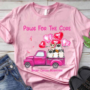 Paws For The Cure - Breast Cancer Awareness Personalized T-shirt And Hoodie