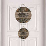Gone Hunting Round Wood Sign