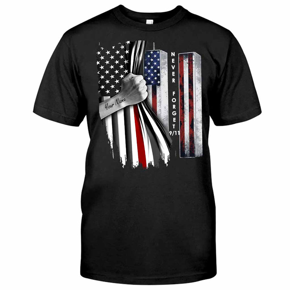 Never Forget - Firefighter Personalized T-shirt And Hoodie