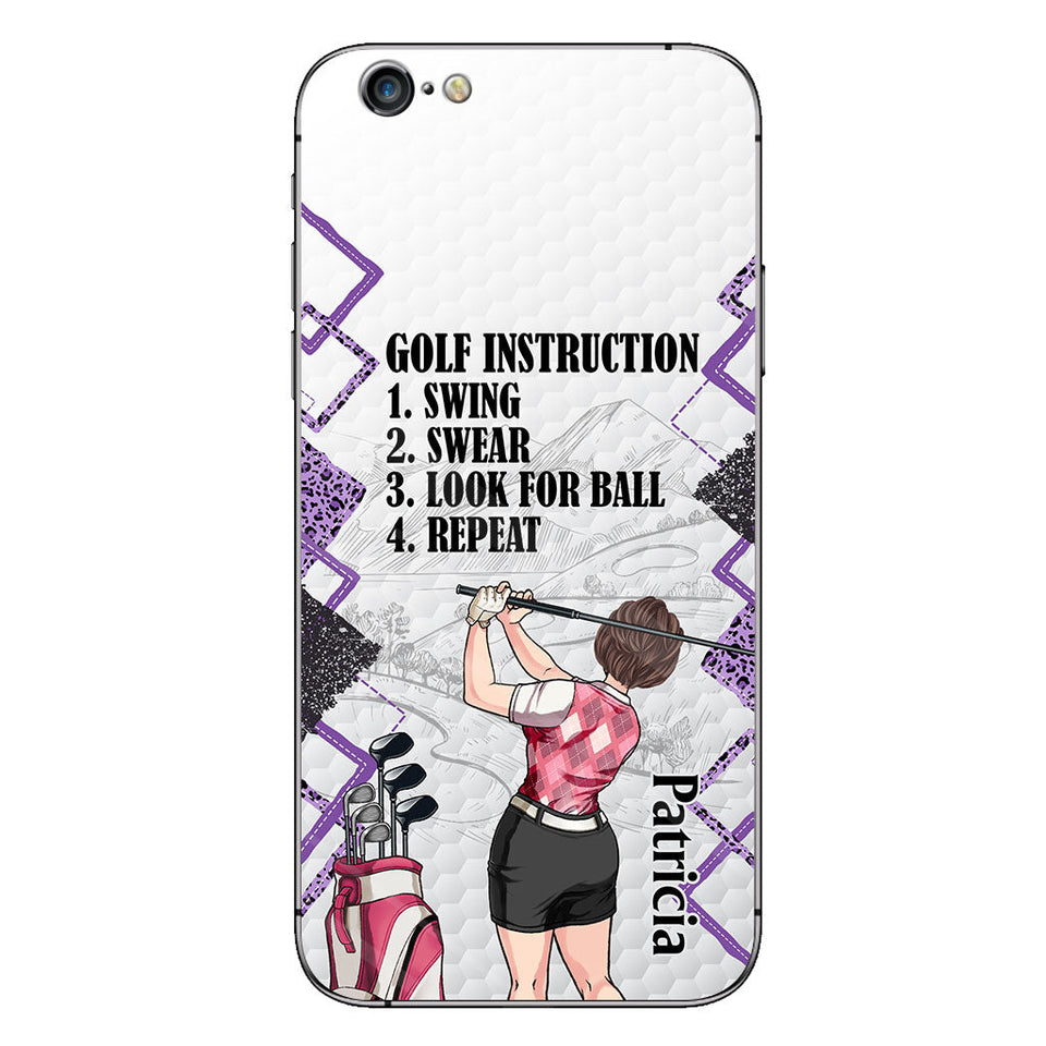 Just A Girl - Golf gift for her, wife, mom, grandma, girlfriend - Personalized Phone Case
