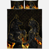 Anubis & Bastet - African American Quilt Set 1121