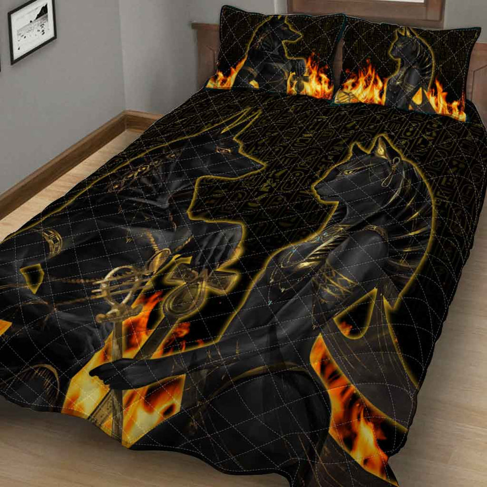 Anubis & Bastet - African American Quilt Set 1121