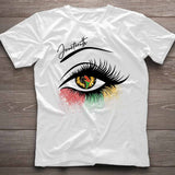 Juneteenth - African American T-shirt and Hoodie With Faux Glitter Print 112021