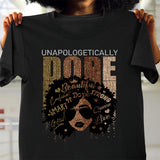 Black Queen - African American T-shirt and Hoodie With Faux Glitter Print 1121