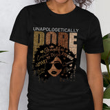 Black Queen - African American T-shirt and Hoodie With Faux Glitter Print 1121