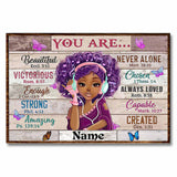 You Are Beautiful - Personalized African American Poster 112021