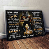 Black Couple - Personalized African American Poster