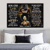 Black Couple - Personalized African American Poster