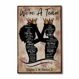 We Are A Team - Personalized African American Poster