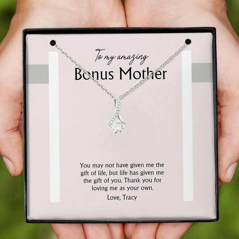 To My Amazing Bonus Mother - Personalized Step Mom Necklace