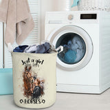 Just A Girl Who Loves Horses - Personalized Horse Storage Basket
