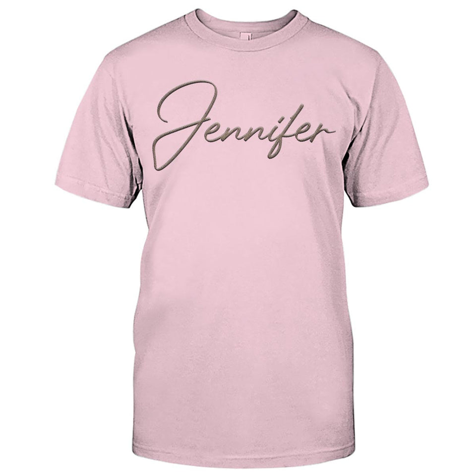 Custom Name - Personalized granddaughter Embroidered T-shirt