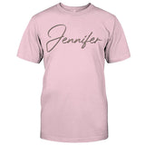 Custom Name - Personalized granddaughter Embroidered T-shirt