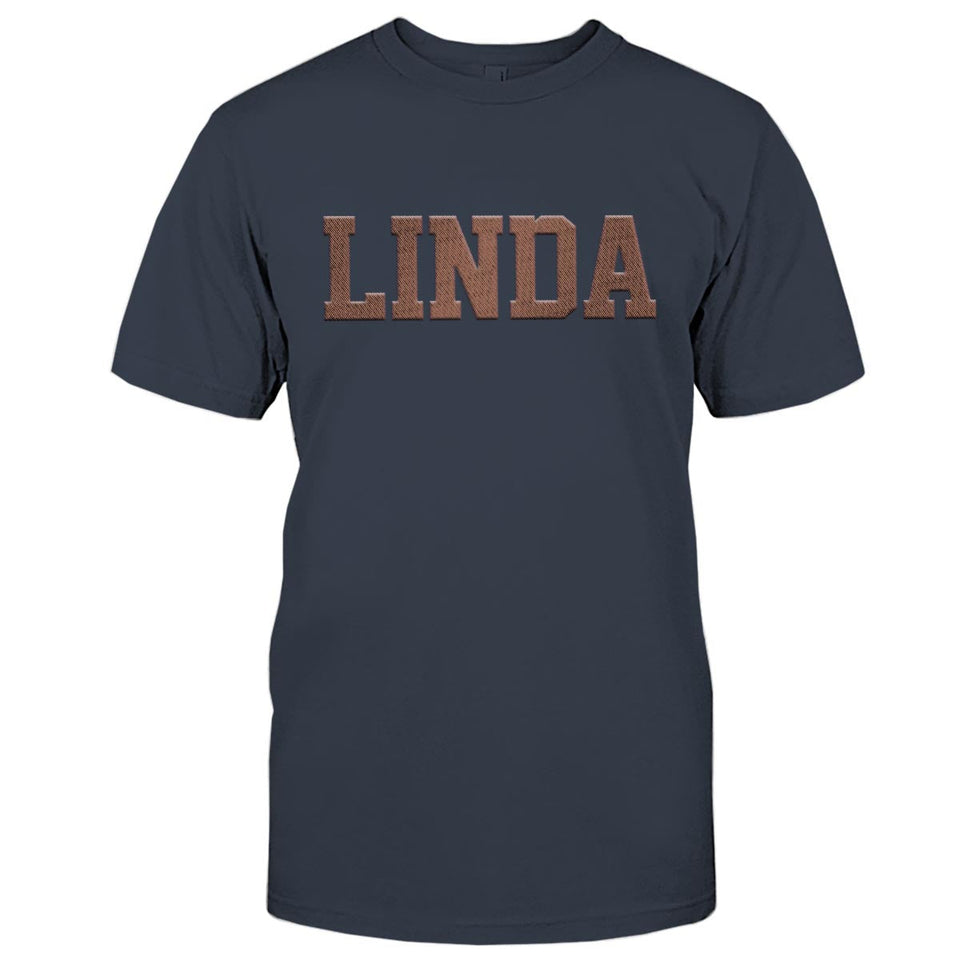 Custom Name - Personalized Aunt Embroidered T-shirt