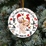 All I Want For Christmas - Personalized Couple Ornament