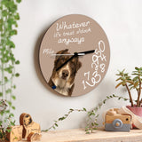 Whatever It's Treat O'clock Anyways - Personalized Dog Wall Clock