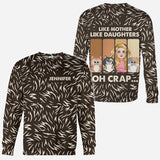 Like Mother Father Like Daughter Son Cats Dogs Pet Lover - Personalized Cat All Over Shirt