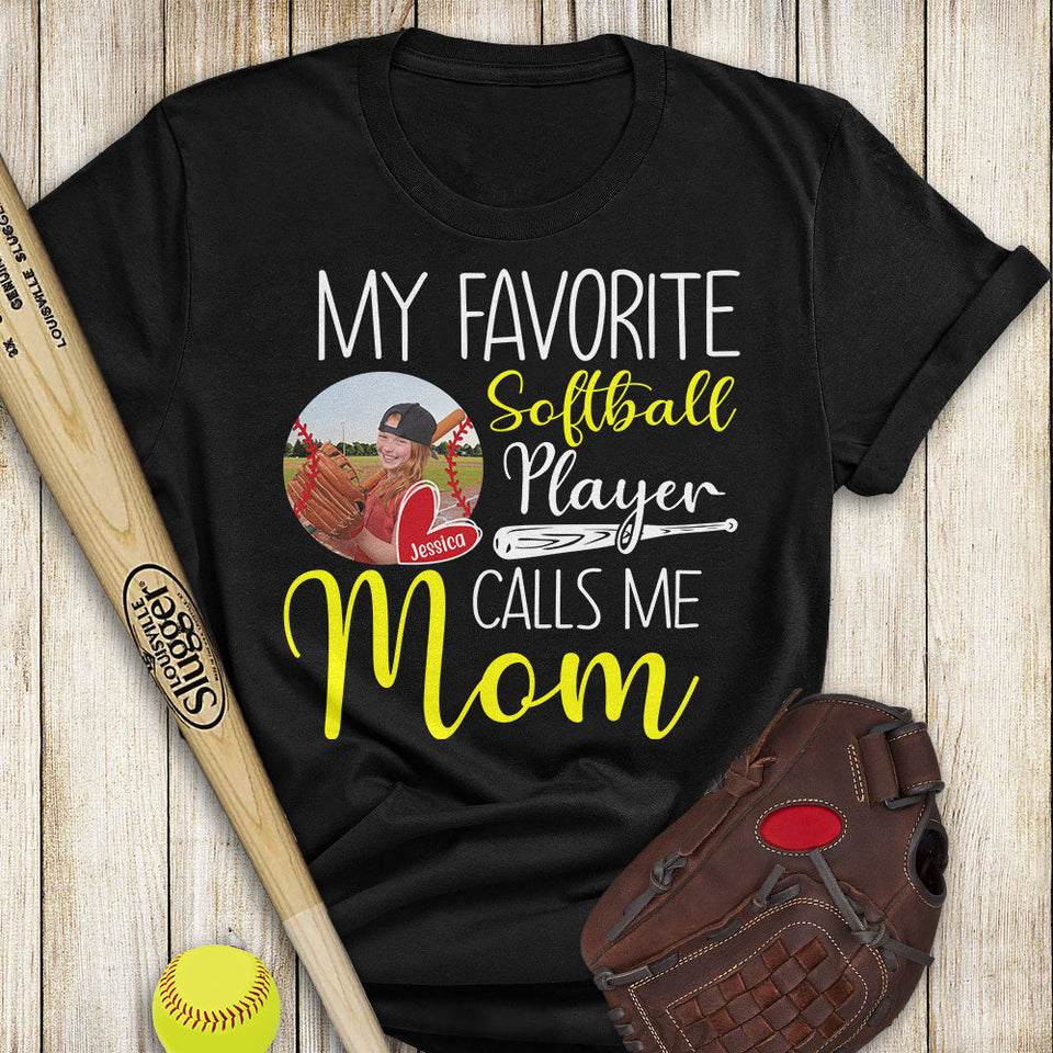 My Softball Player Calls Me Mom Grandma - Personalized Softball T-shirt And Hoodie