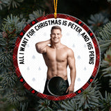 All I Want For Christmas - Personalized Couple Ornament