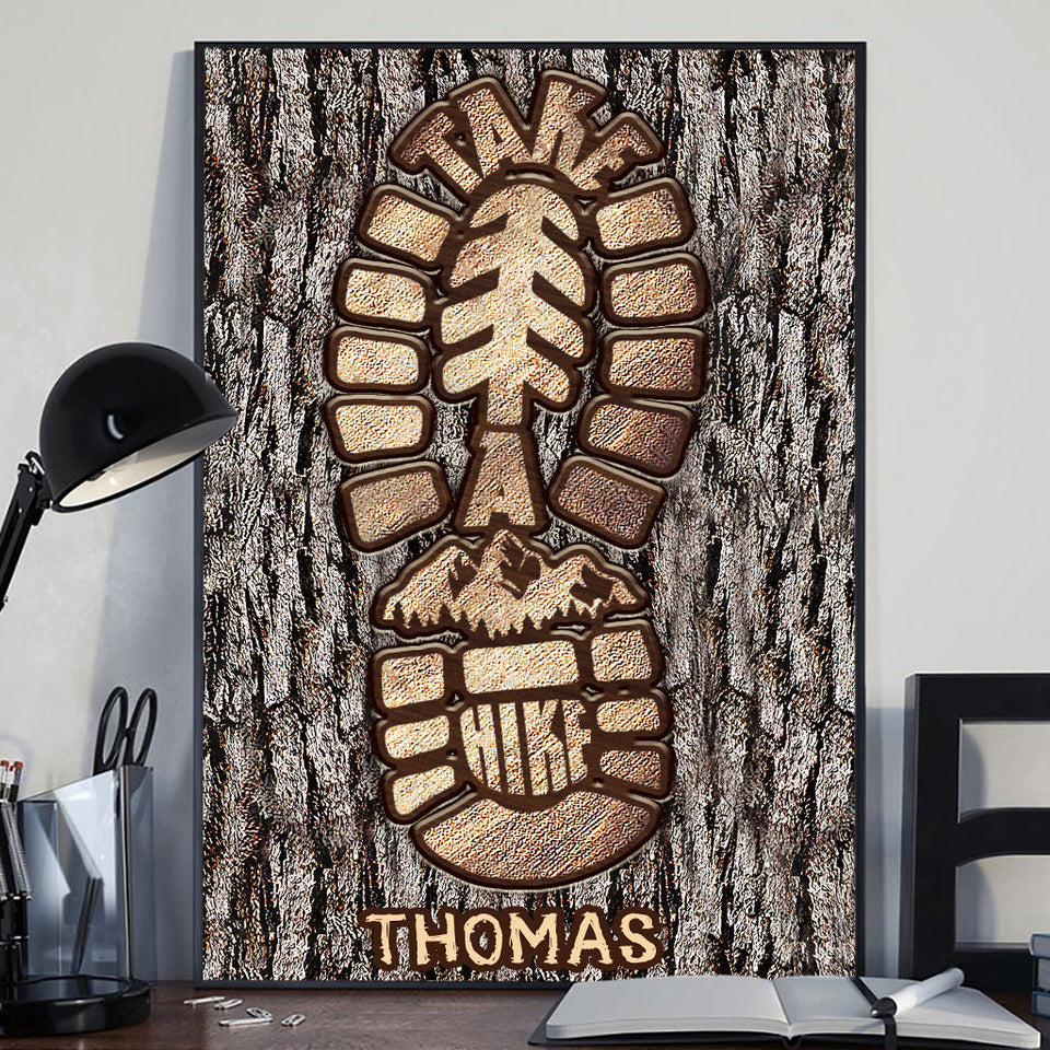 Take A Hike - Personalized Hiking Canvas And Poster