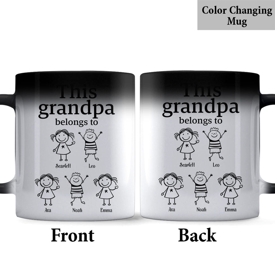 This Grandpa Belongs To - Personalized Grandpa Mug
