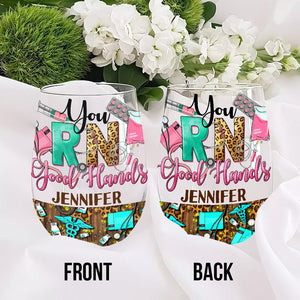 Nurse Life - Nurse gift for mom, her, wife, girlfrend - Personalized All Over Wine Glass