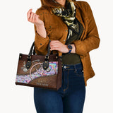 Pink Stethoscope - Personalized Nurse Leather Handbag
