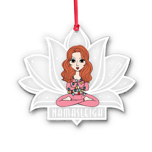 Namasleigh - Personalized Yoga Transparent Ornament