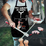 My Meat Is 100% Going In Your Mouth Today - Personalized Couple Apron