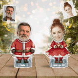 Santa And Santa's Favorite Ho - gift for husband, wife, boyfriend, girlfriend - Personalized Custom Shaking Head