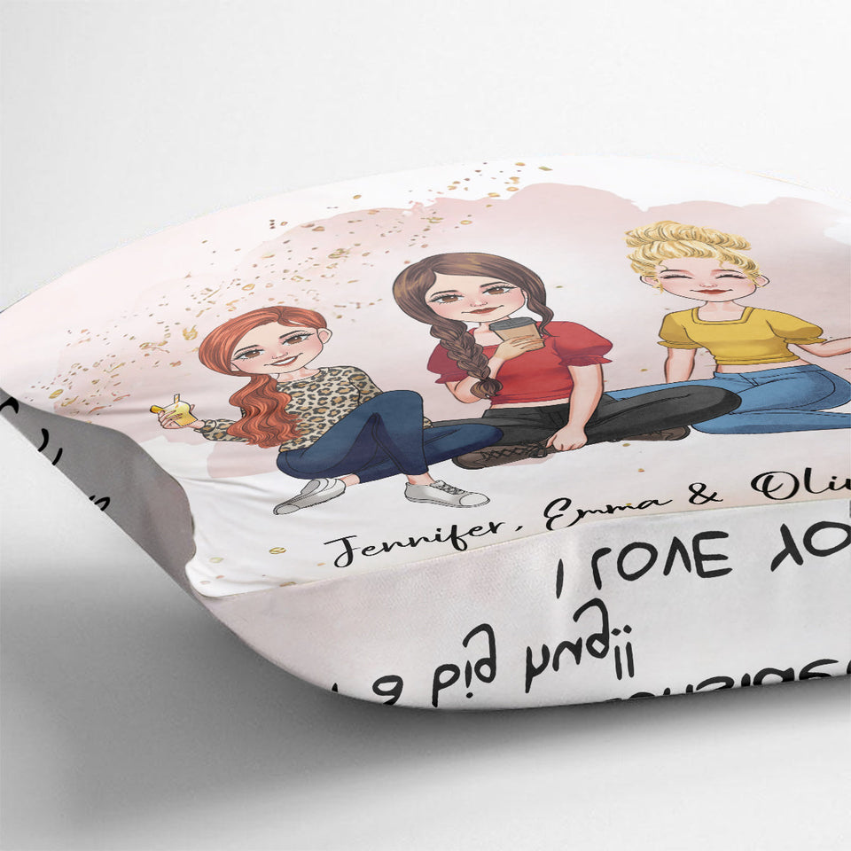 Big Hug - Personalized Sibling Throw Pillow