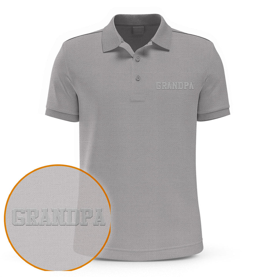 Custom Name - Personalized Grandpa Embroidered Polo Shirt