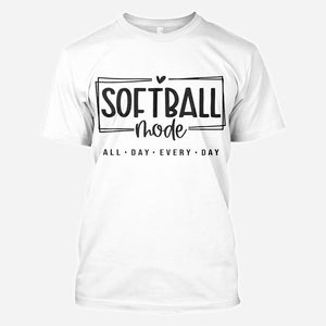 Sofball Mode All Day - Personalized Softball All Over Shirt
