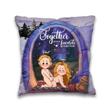 Together Is Our Favorite Place To Be - Personalized Camping Throw Pillow