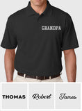 Custom Name - Personalized Grandpa Embroidered Polo Shirt