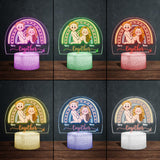 Together Is Our Favorite Place To Be - Personalized Couple Shaped Plaque Light Base