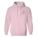 Custom Line Art - Personalized Step Dad Embroidered Hoodie