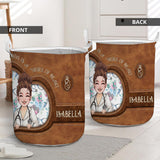 Nursing Is A Work Of Heart - Personalized Nurse Storage Basket