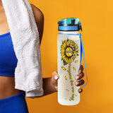 You Are My Sunshine Softball - Personalized Softball Water Tracker Bottle