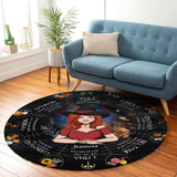 Wheel Of The Year - Personalized Witch Round Rug