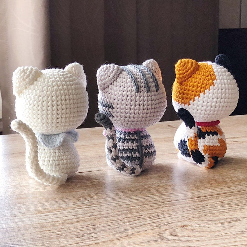 Crochet Cat Amigurumi - Gift for cat lovers - Personalized Hand Knitted Doll