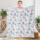Butterfly Custom Name - Personalized grandson Blanket