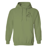 Custom Line Art - Personalized Step Dad Embroidered Hoodie