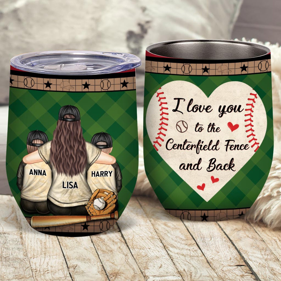 My Heart Is On That Field - Personalized Baseball Wine Tumbler