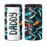 Reel Cool Dad - Fishing gift for dad, grandpa, him, husband - Personalized Can Cooler