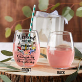 Weekend Forecast - Personalized Camping All Over Wine Glass